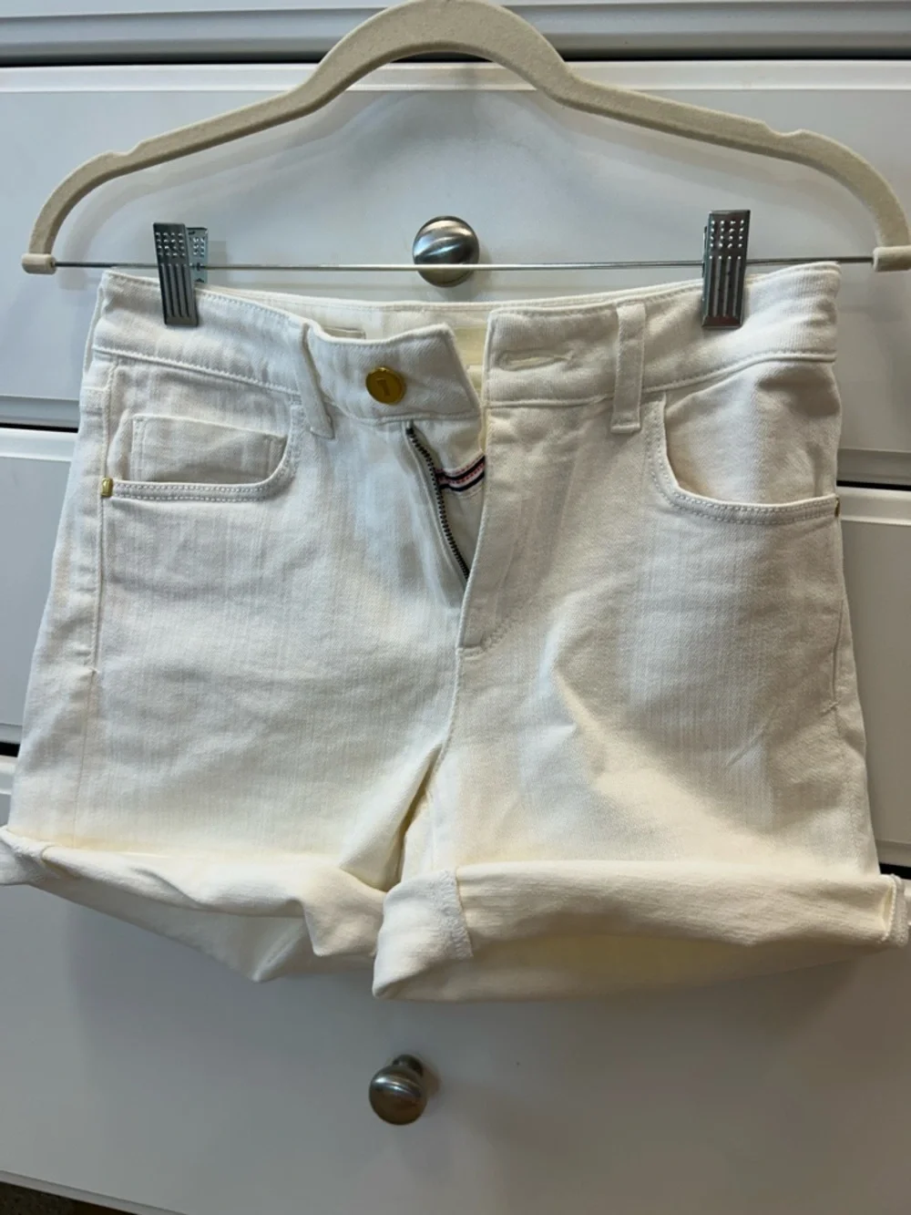 Anthropologie White Denim Jean Shorts - Picture 2 of 4